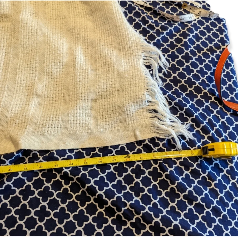 Throw Blanket in Ivory with a R Monogrammed
